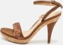 Sergio Rossi Pre-owned Canvas sandals Brown Dames - Thumbnail 2