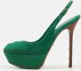 Sergio Rossi Pre-owned Canvas sandals Green Dames - Thumbnail 2