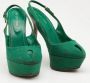 Sergio Rossi Pre-owned Canvas sandals Green Dames - Thumbnail 4