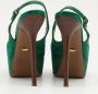 Sergio Rossi Pre-owned Canvas sandals Green Dames - Thumbnail 5