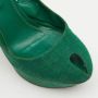 Sergio Rossi Pre-owned Canvas sandals Green Dames - Thumbnail 7