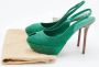 Sergio Rossi Pre-owned Canvas sandals Green Dames - Thumbnail 9