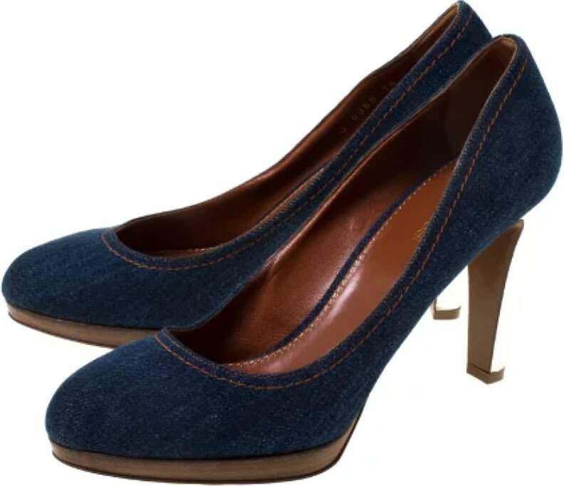 Sergio Rossi Pre-owned Denim heels Blue Dames