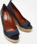 Sergio Rossi Pre-owned Denim sandals Blue Dames - Thumbnail 4