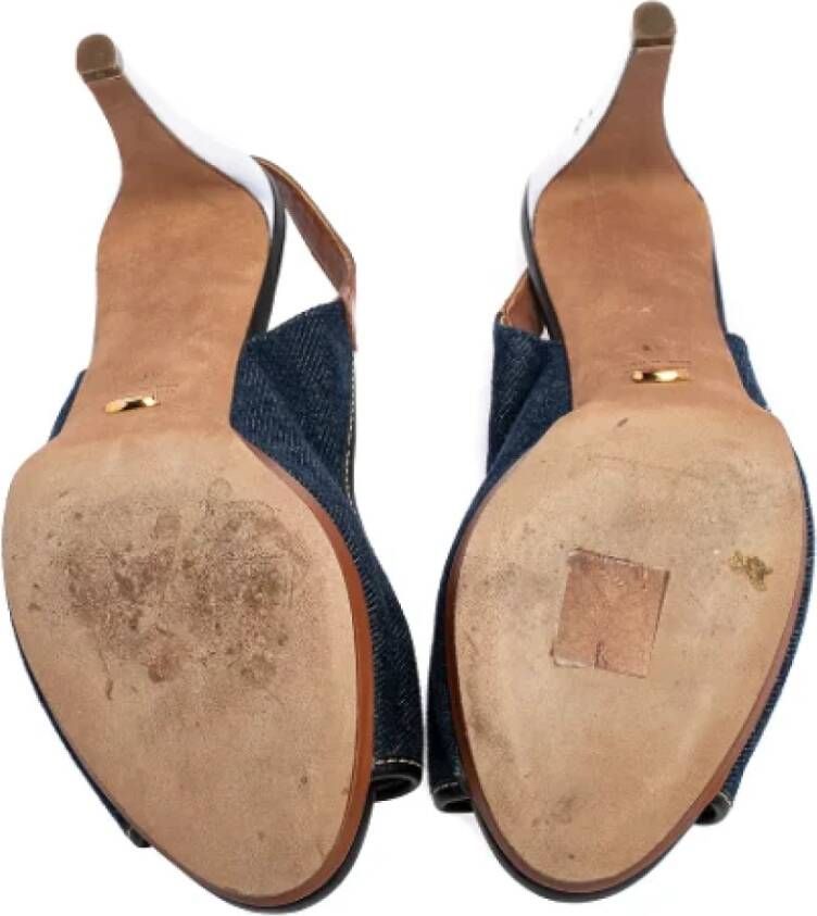 Sergio Rossi Pre-owned Denim sandals Blue Dames