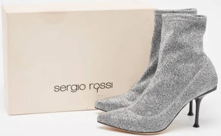 Sergio Rossi Pre-owned Fabric boots Gray Dames