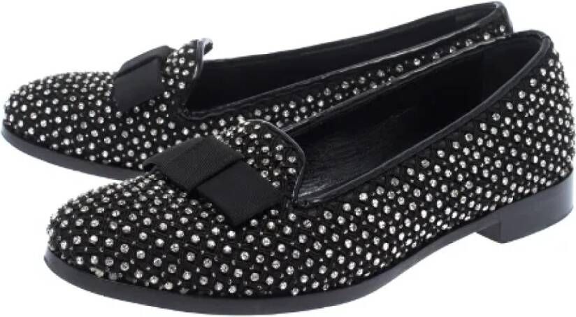Sergio Rossi Pre-owned Fabric flats Black Dames