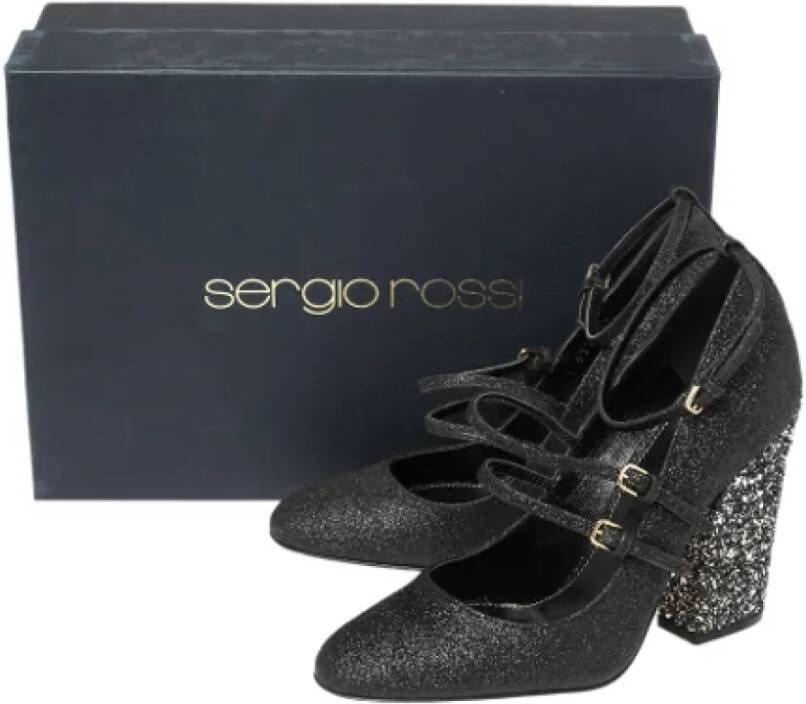 Sergio Rossi Pre-owned Fabric heels Black Dames