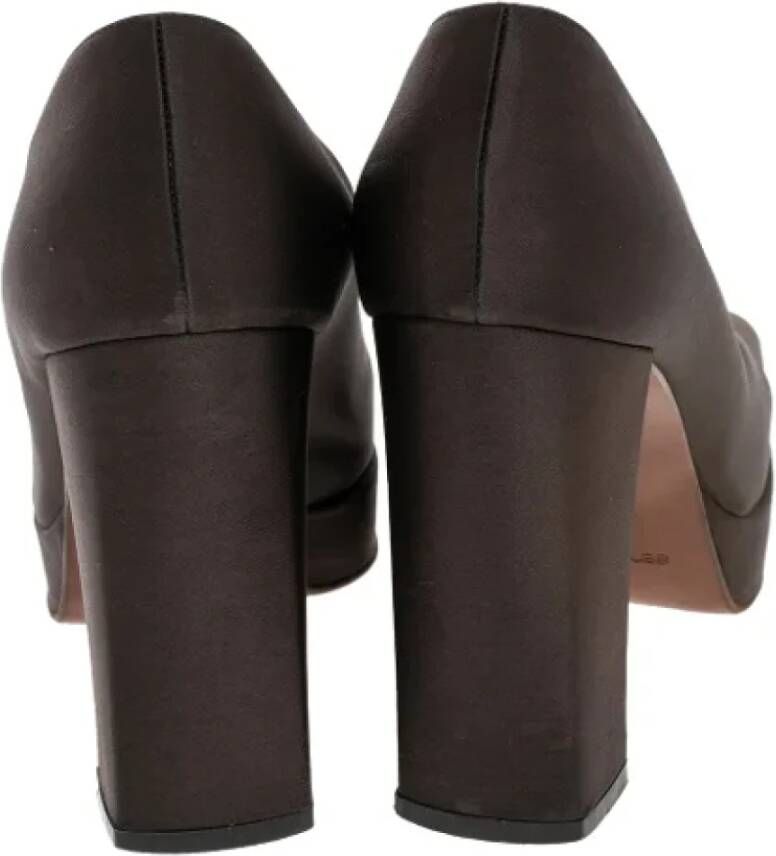 Sergio Rossi Pre-owned Fabric heels Brown Dames