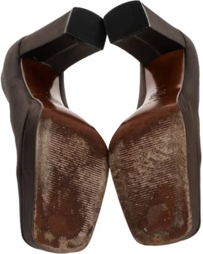 Sergio Rossi Pre-owned Fabric heels Brown Dames