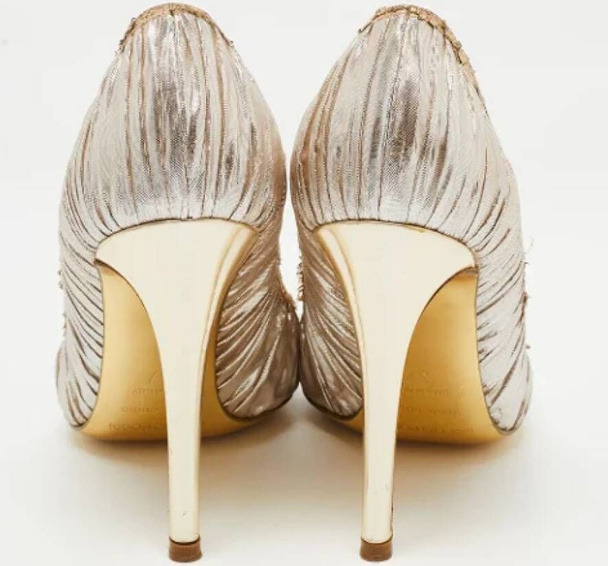Sergio Rossi Pre-owned Fabric heels Yellow Dames