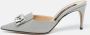 Sergio Rossi Pre-owned Fabric mules Gray Dames - Thumbnail 2