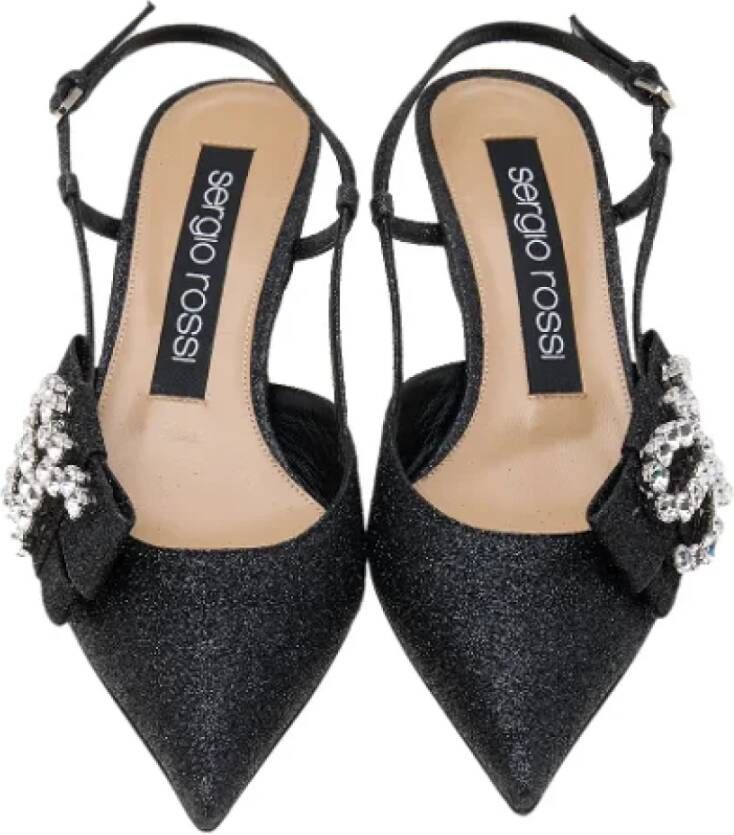 Sergio Rossi Pre-owned Fabric sandals Black Dames