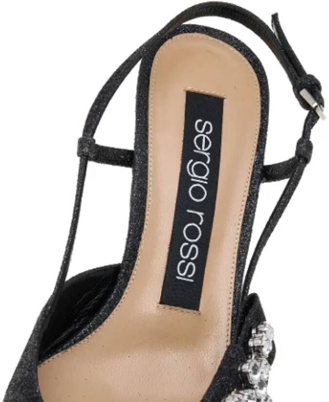 Sergio Rossi Pre-owned Fabric sandals Black Dames