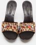 Sergio Rossi Pre-owned Fabric sandals Brown Dames - Thumbnail 3