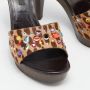 Sergio Rossi Pre-owned Fabric sandals Brown Dames - Thumbnail 7