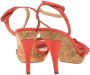 Sergio Rossi Pre-owned Fabric sandals Orange Dames - Thumbnail 4