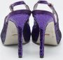 Sergio Rossi Pre-owned Fabric sandals Purple Dames - Thumbnail 5