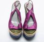 Sergio Rossi Pre-owned Fabric sandals Purple Dames - Thumbnail 3