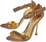 Sergio Rossi Pre-owned Fabric sandals Yellow Dames - Thumbnail 3
