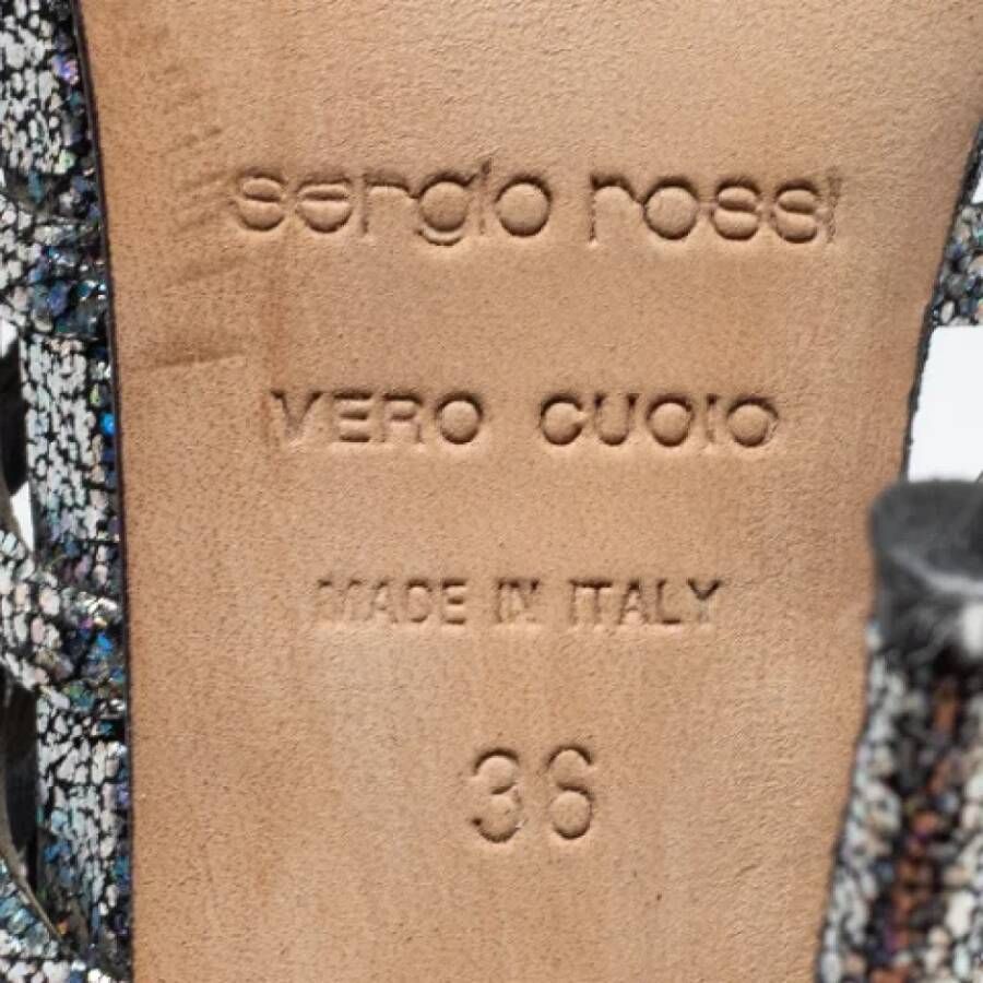 Sergio Rossi Pre-owned Leather boots Gray Dames