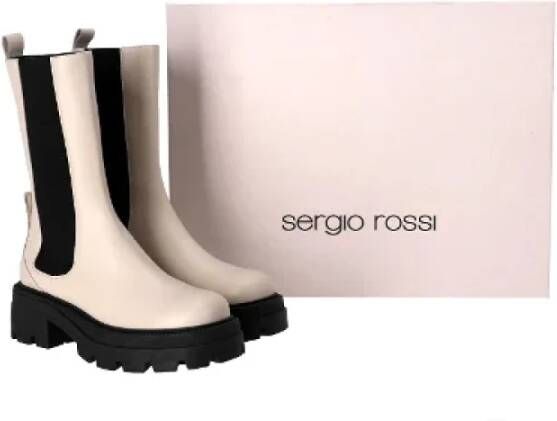 Sergio Rossi Pre-owned Leather boots White Dames
