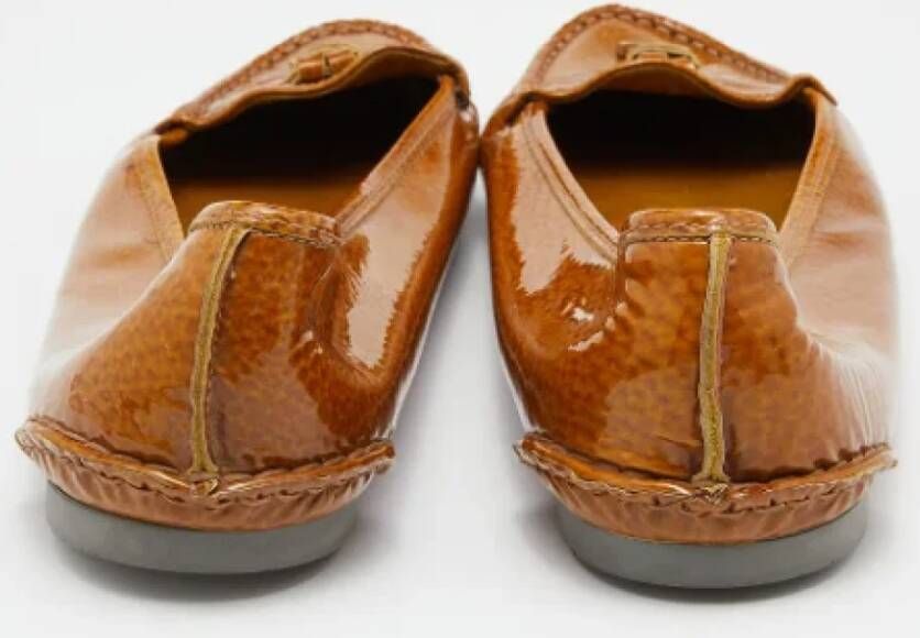 Sergio Rossi Pre-owned Leather flats Brown Dames