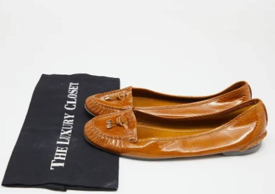 Sergio Rossi Pre-owned Leather flats Brown Dames