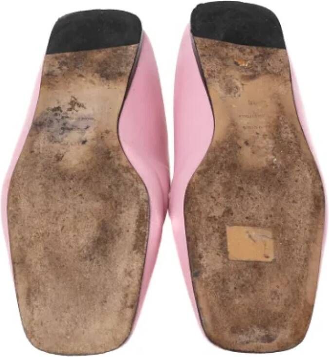 Sergio Rossi Pre-owned Leather flats Pink Dames
