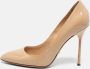 Sergio Rossi Pre-owned Leather heels Beige Dames - Thumbnail 2