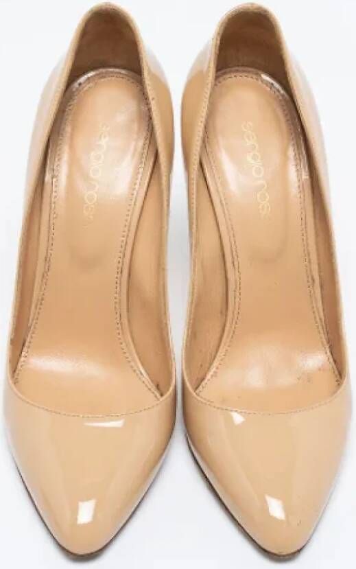 Sergio Rossi Pre-owned Leather heels Beige Dames