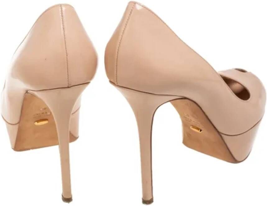 Sergio Rossi Pre-owned Leather heels Beige Dames