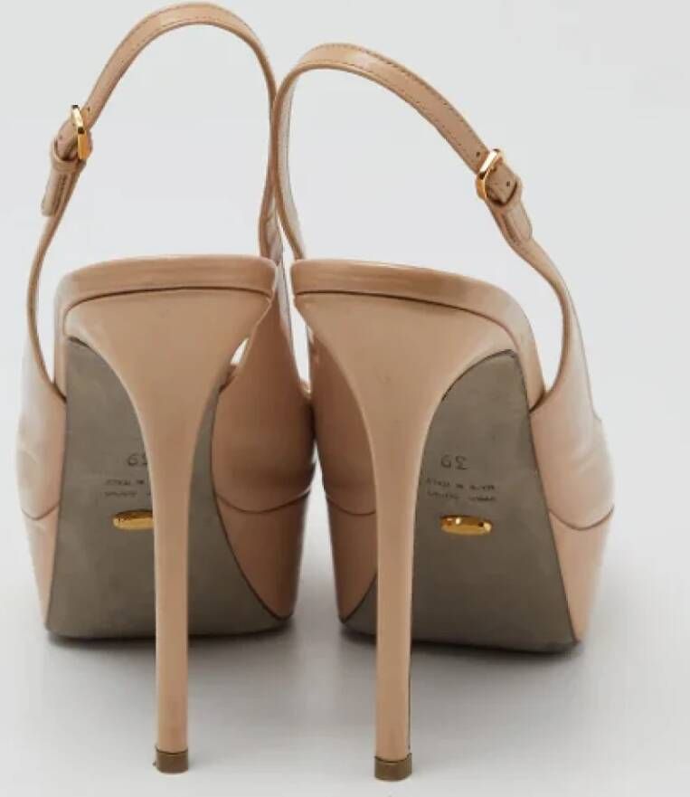 Sergio Rossi Pre-owned Leather heels Beige Dames