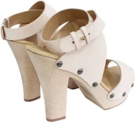 Sergio Rossi Pre-owned Leather heels Beige Dames