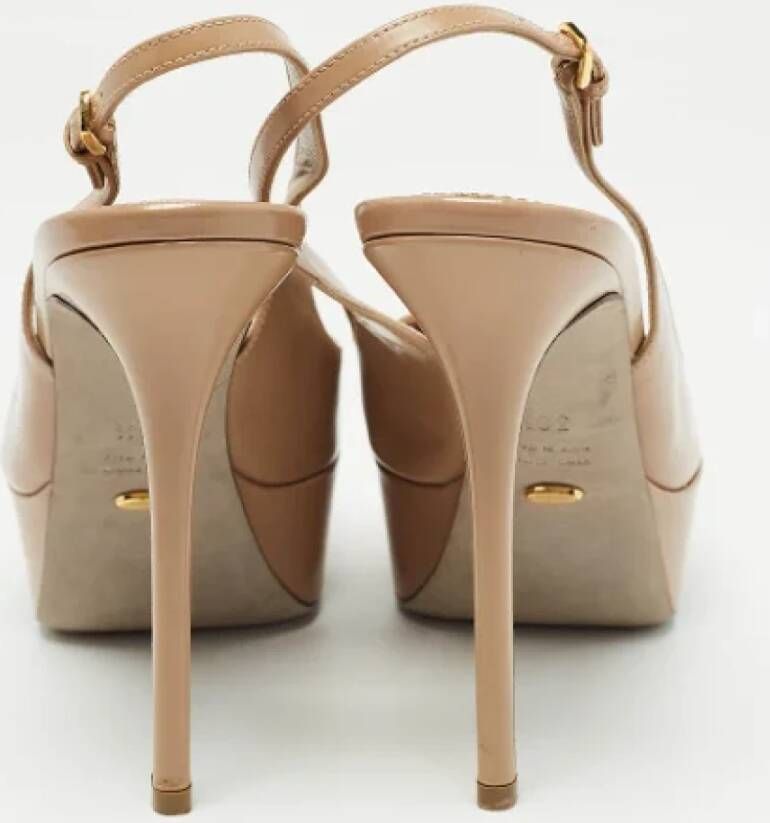 Sergio Rossi Pre-owned Leather heels Beige Dames