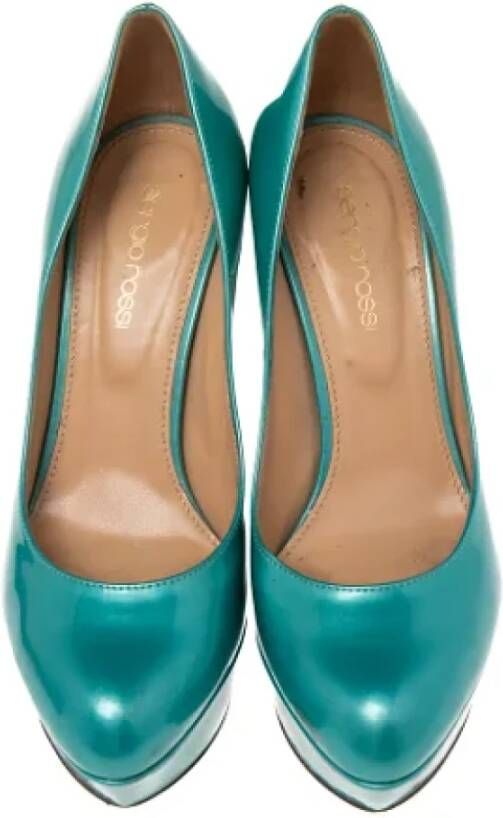 Sergio Rossi Pre-owned Leather heels Blue Dames