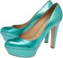 Sergio Rossi Pre-owned Leather heels Blue Dames - Thumbnail 3