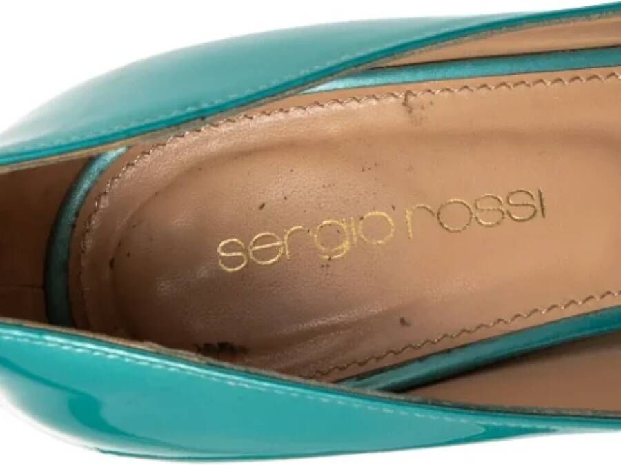 Sergio Rossi Pre-owned Leather heels Blue Dames