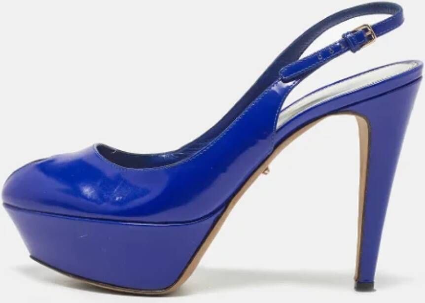 Sergio Rossi Pre-owned Leather heels Blue Dames