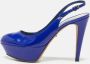 Sergio Rossi Pre-owned Leather heels Blue Dames - Thumbnail 2
