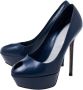 Sergio Rossi Pre-owned Leather heels Blue Dames - Thumbnail 3