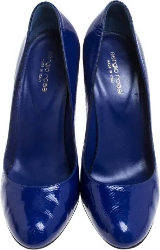 Sergio Rossi Pre-owned Leather heels Blue Dames