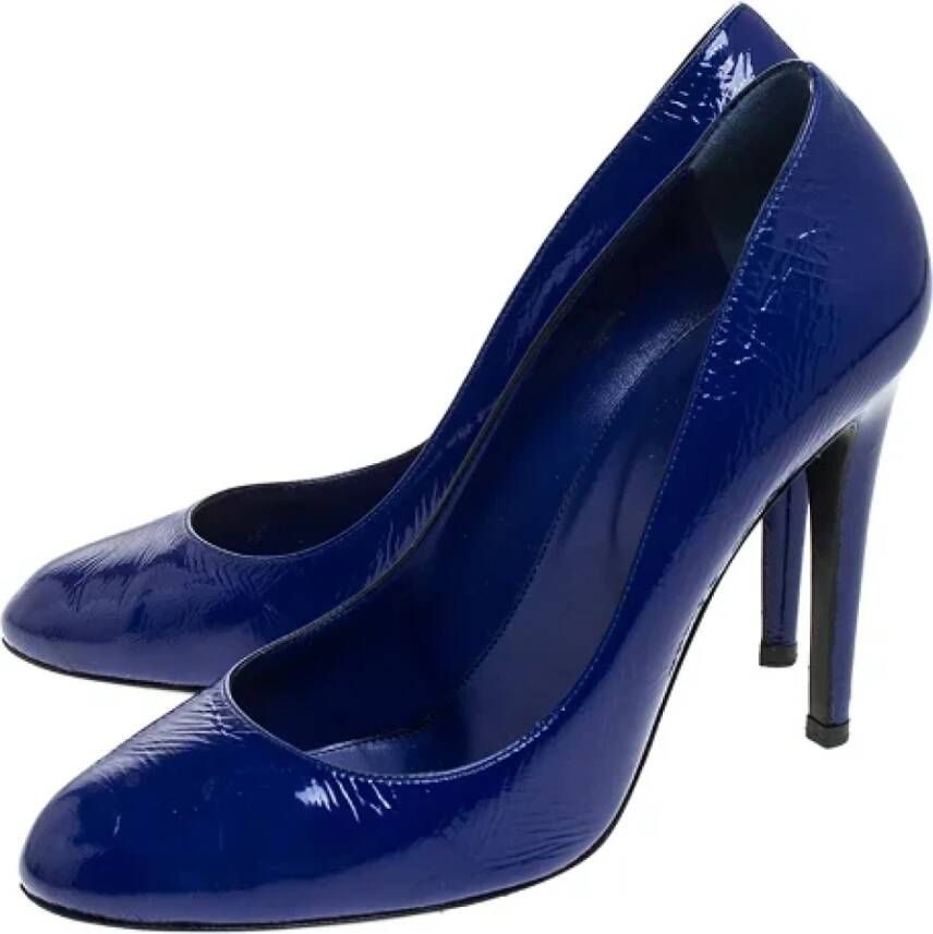 Sergio Rossi Pre-owned Leather heels Blue Dames