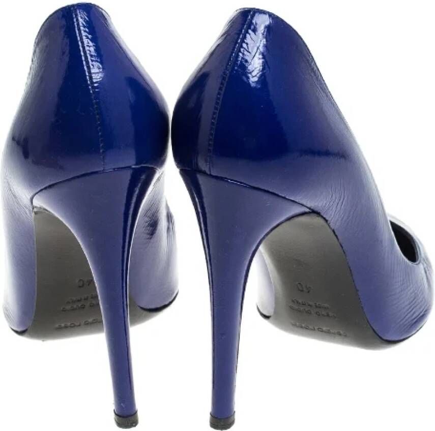 Sergio Rossi Pre-owned Leather heels Blue Dames