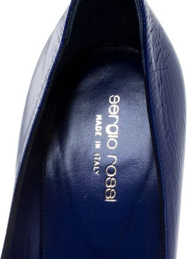 Sergio Rossi Pre-owned Leather heels Blue Dames