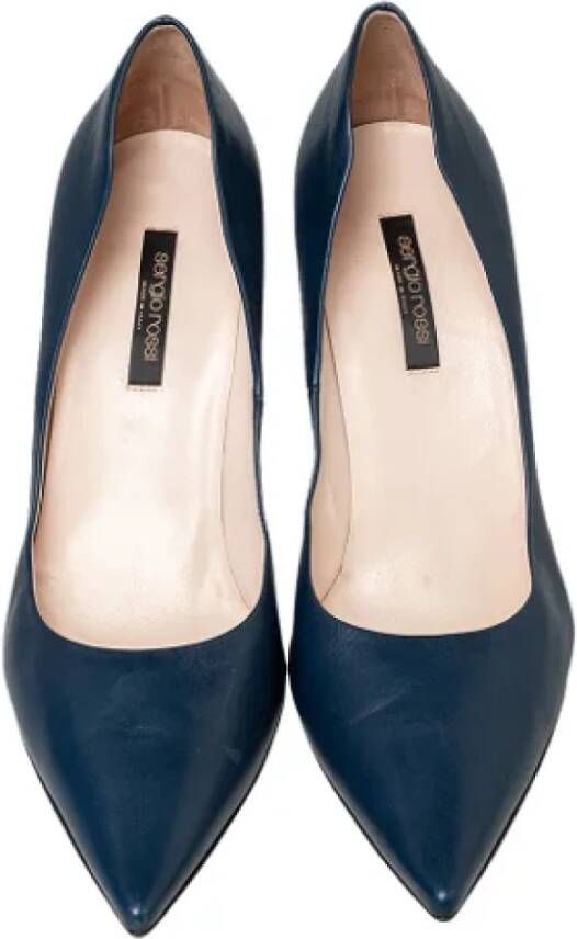 Sergio Rossi Pre-owned Leather heels Blue Dames
