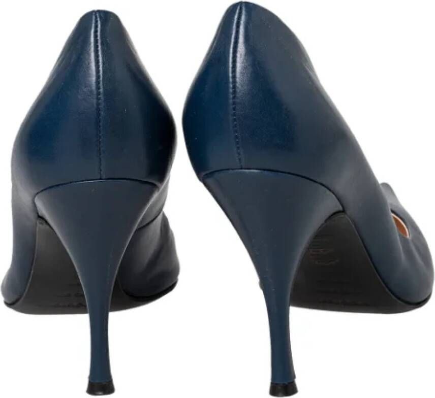 Sergio Rossi Pre-owned Leather heels Blue Dames