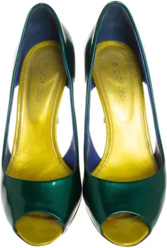 Sergio Rossi Pre-owned Leather heels Green Dames