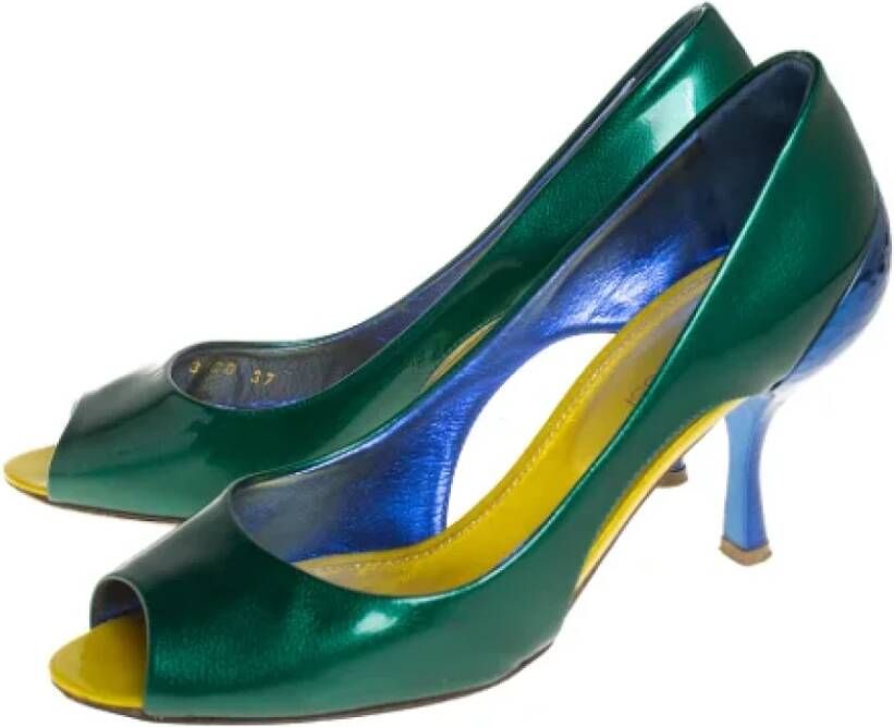 Sergio Rossi Pre-owned Leather heels Green Dames