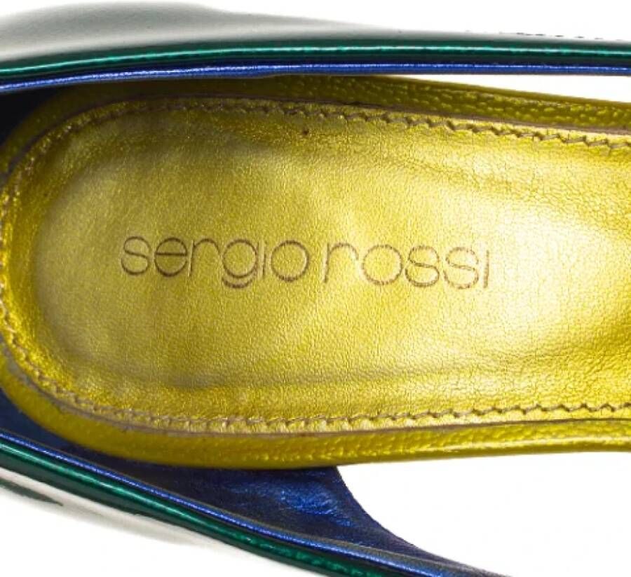 Sergio Rossi Pre-owned Leather heels Green Dames